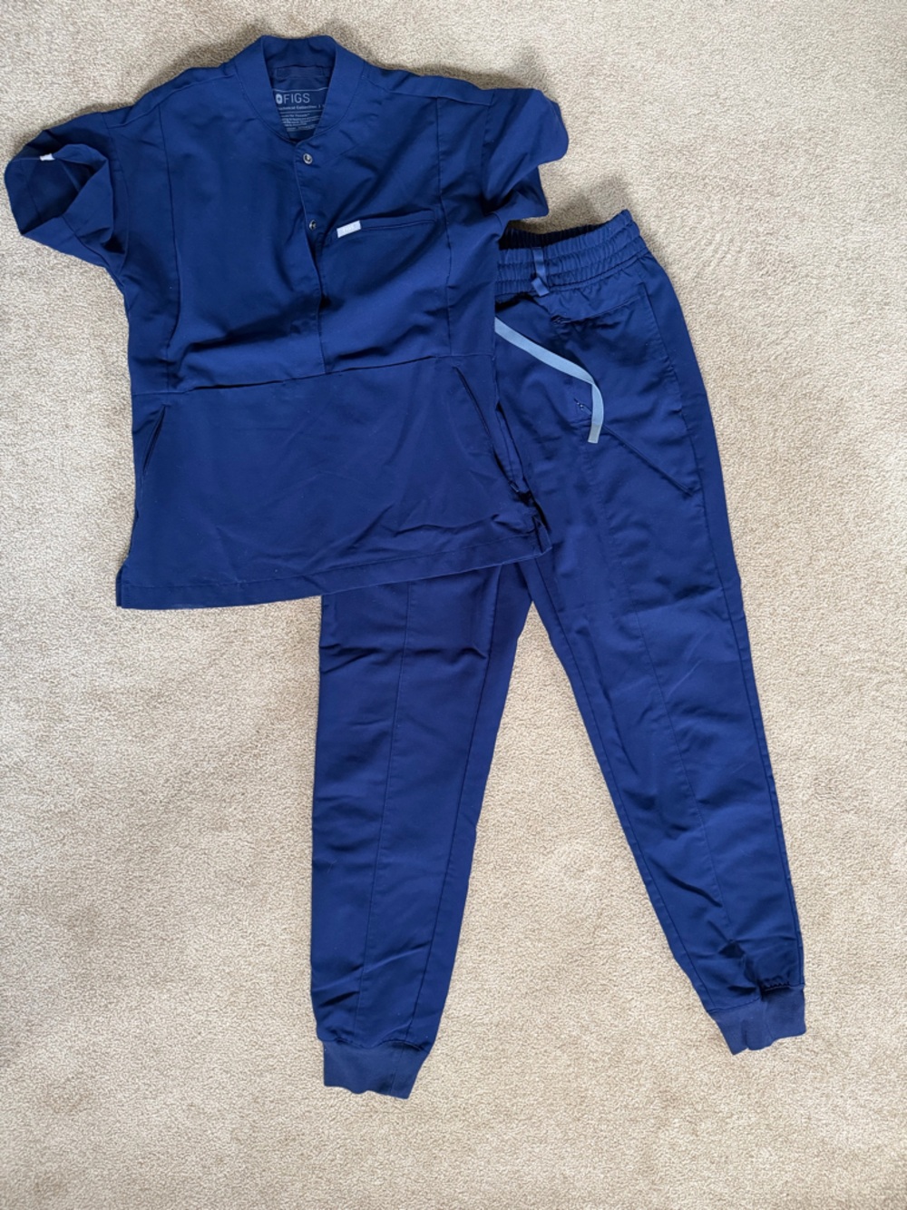 Figs Kids Scrub Set in Navy Blue